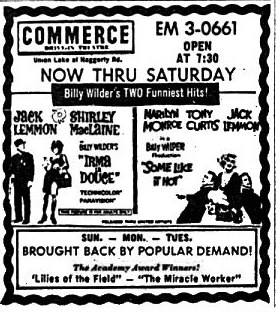 Commerce Drive-In Theatre - Oakland Press Ad